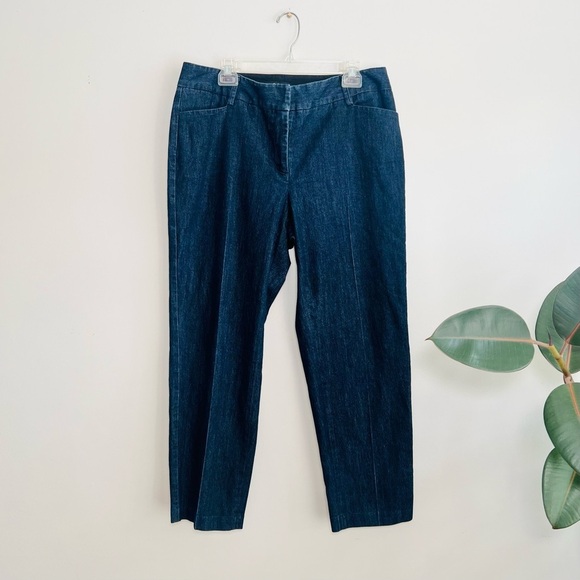 Eloquii Denim - Eloquii dark wash mid rise cropped jeans